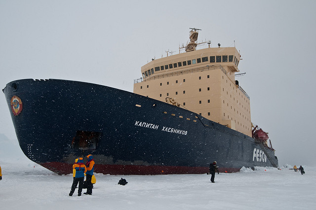 Kapitan Khlebnikov gets ready to go. Flickr/Dave Cove