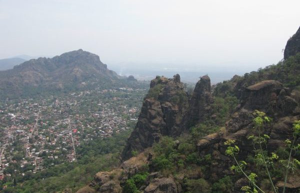 The view of Tepoztlan from the top of the mountain