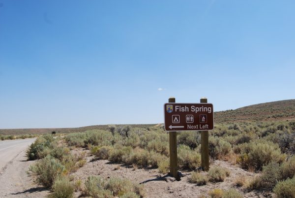 The lunar landscape at the Fish Springs camp