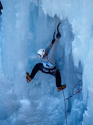 Ice climbing in Ouray, Colorado