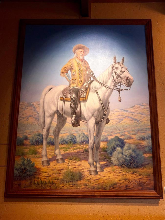 Painting of Buffalo Bill at Lookout Mountain Museum